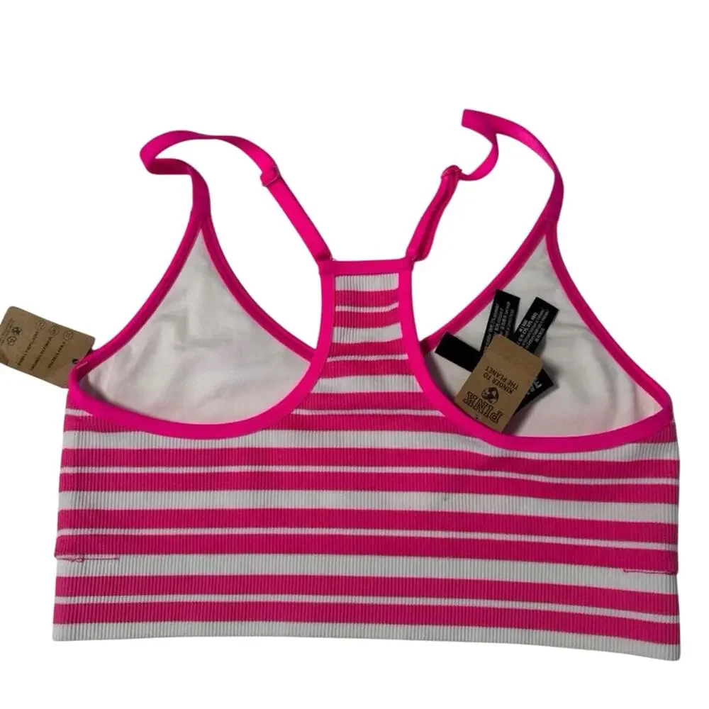 NWT Victorias Secret PINK Seamless Reversible Low Impact Sports Bra Size M